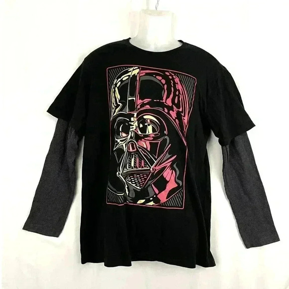Star Wars Mad Engine Long Sleeve Mock Layer T-Shirt LARGE - Picture 5 of 9